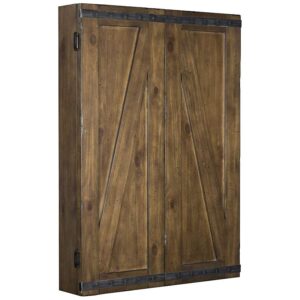 Rustic Dartboard Cabinet